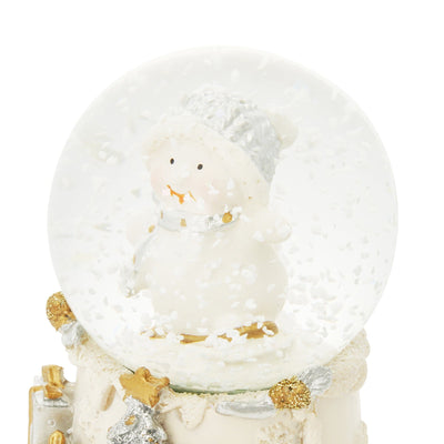 Snow Globe Snowman Small White