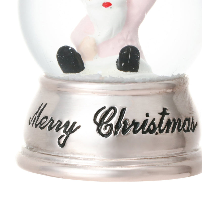 Snow Globe Santa Xs Pink