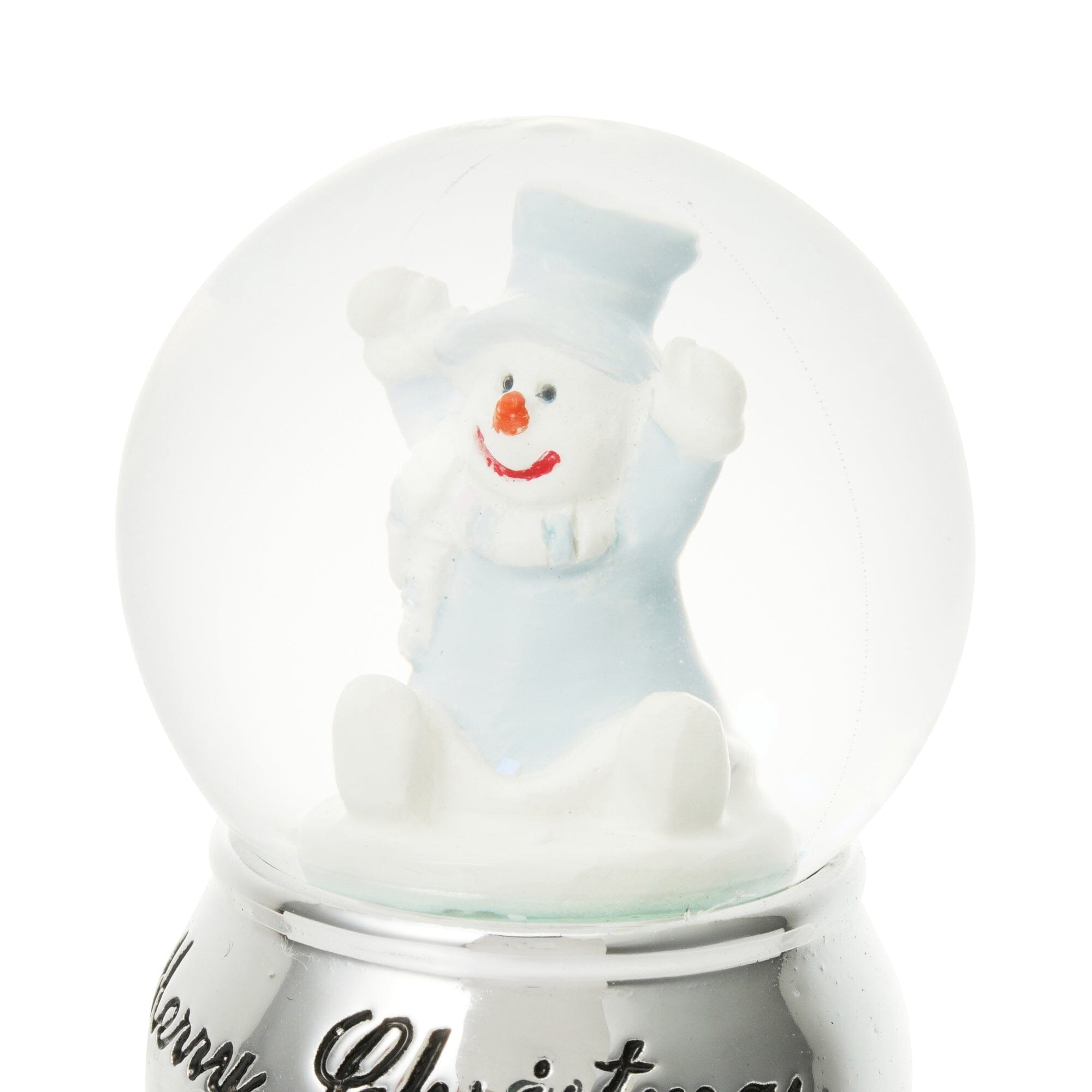 Snow Globe Snowman Xs Silver