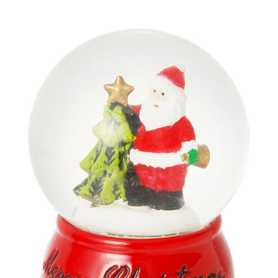 Snow Globe Santa & Tree Xs Red