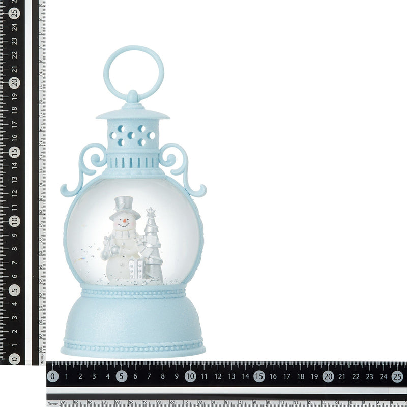 Snow Globe Round Lantern Snowman L