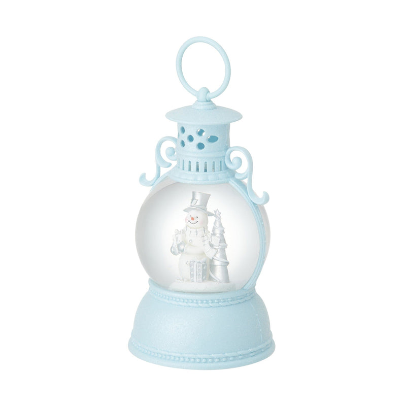 Snow Globe Round Lantern Snowman L