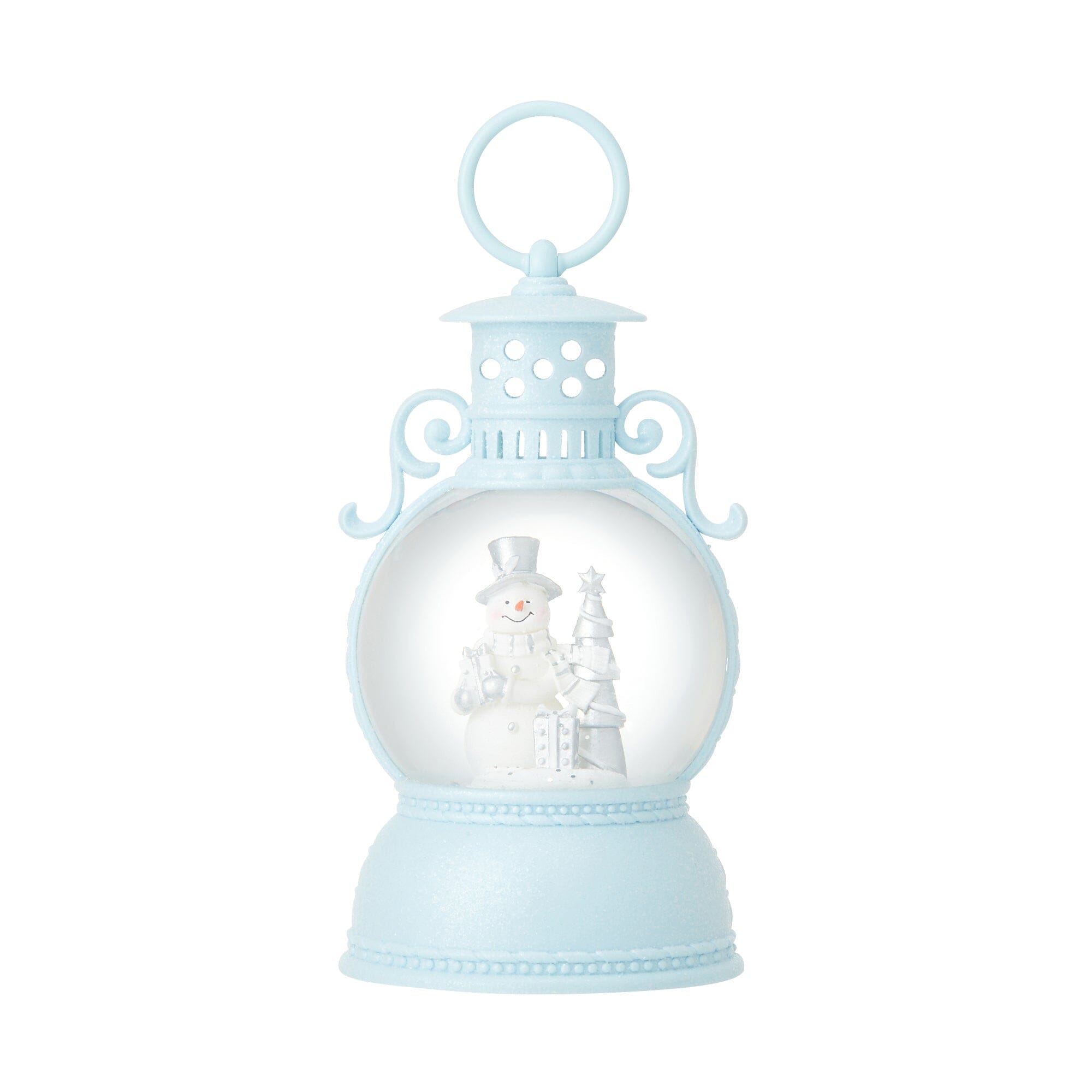 Snow Globe Round Lantern Snowman L