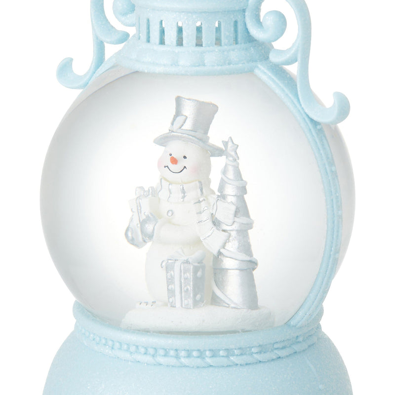 Snow Globe Round Lantern Snowman L