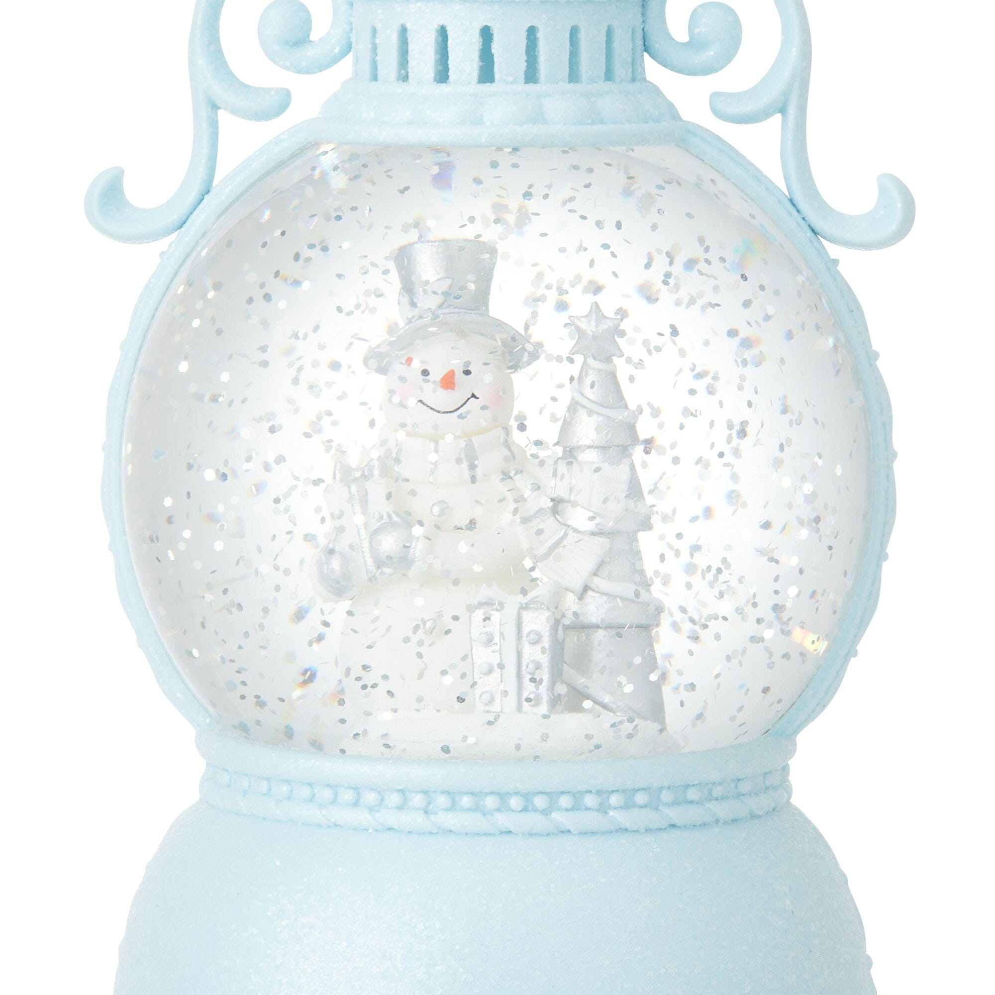 Snow Globe Round Lantern Snowman L