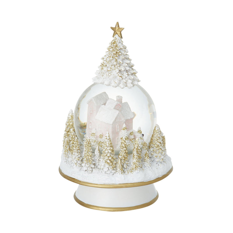 Snow Globe Tree Town Xl Pink