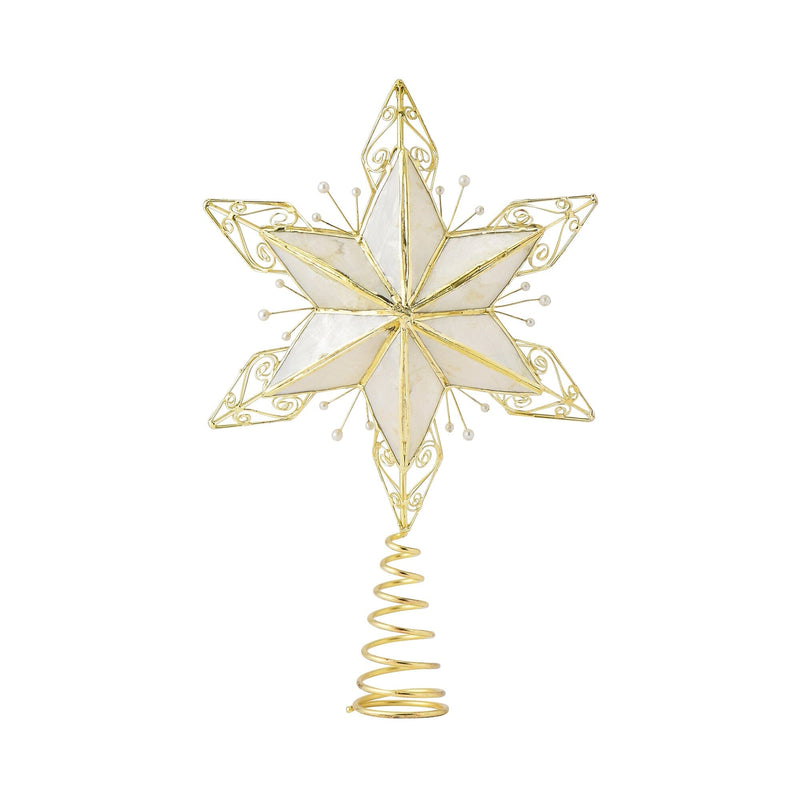 Tree Top Capiz Star Pearl M Gold