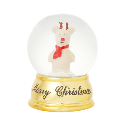 Snow Globe Reindeer Xs Gold