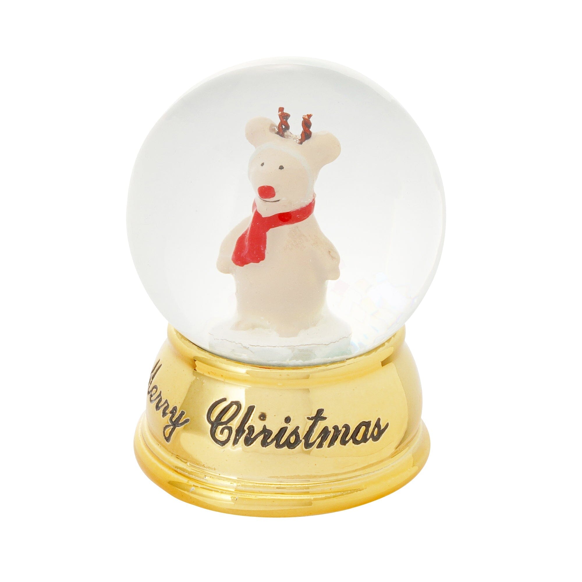 Snow Globe Reindeer Xs Gold