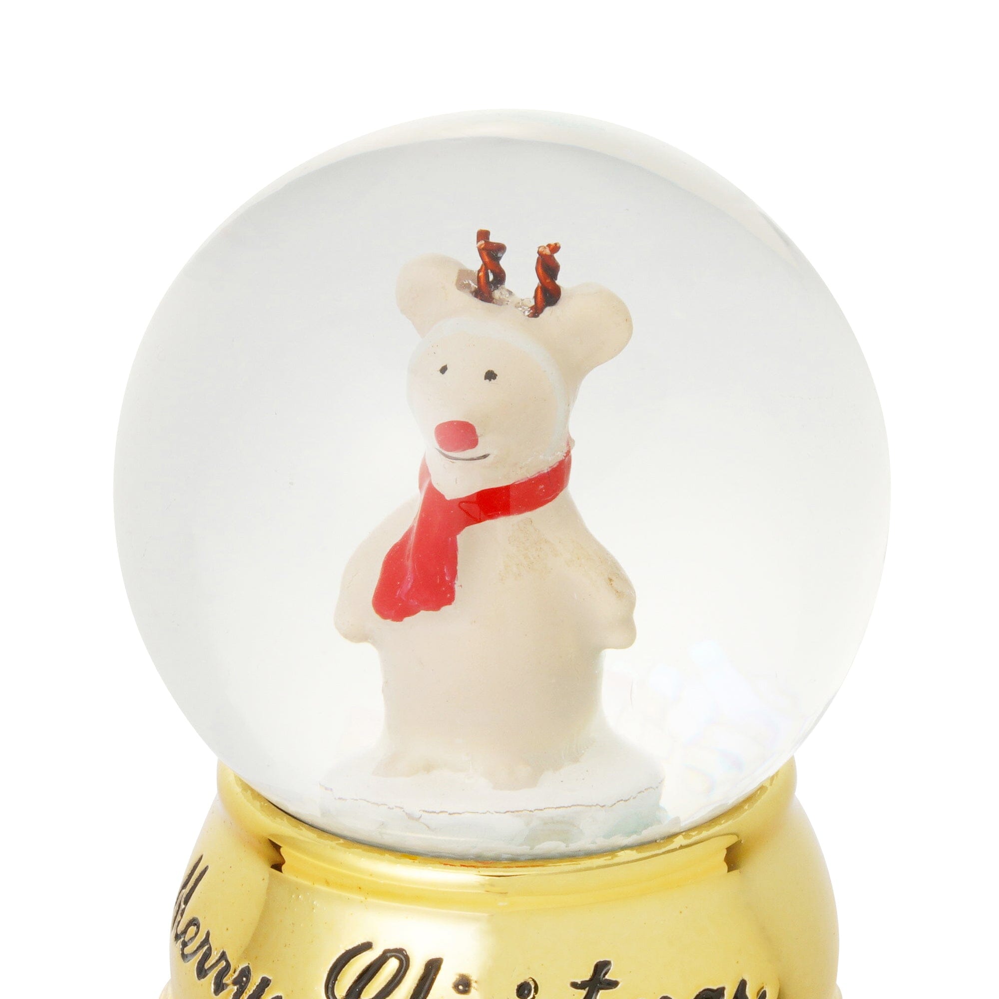 Snow Globe Reindeer Xs Gold