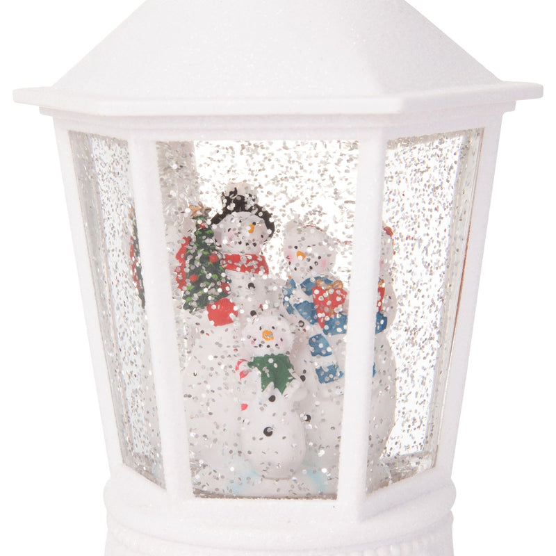 Snow Globe Square Lantern Snowman L