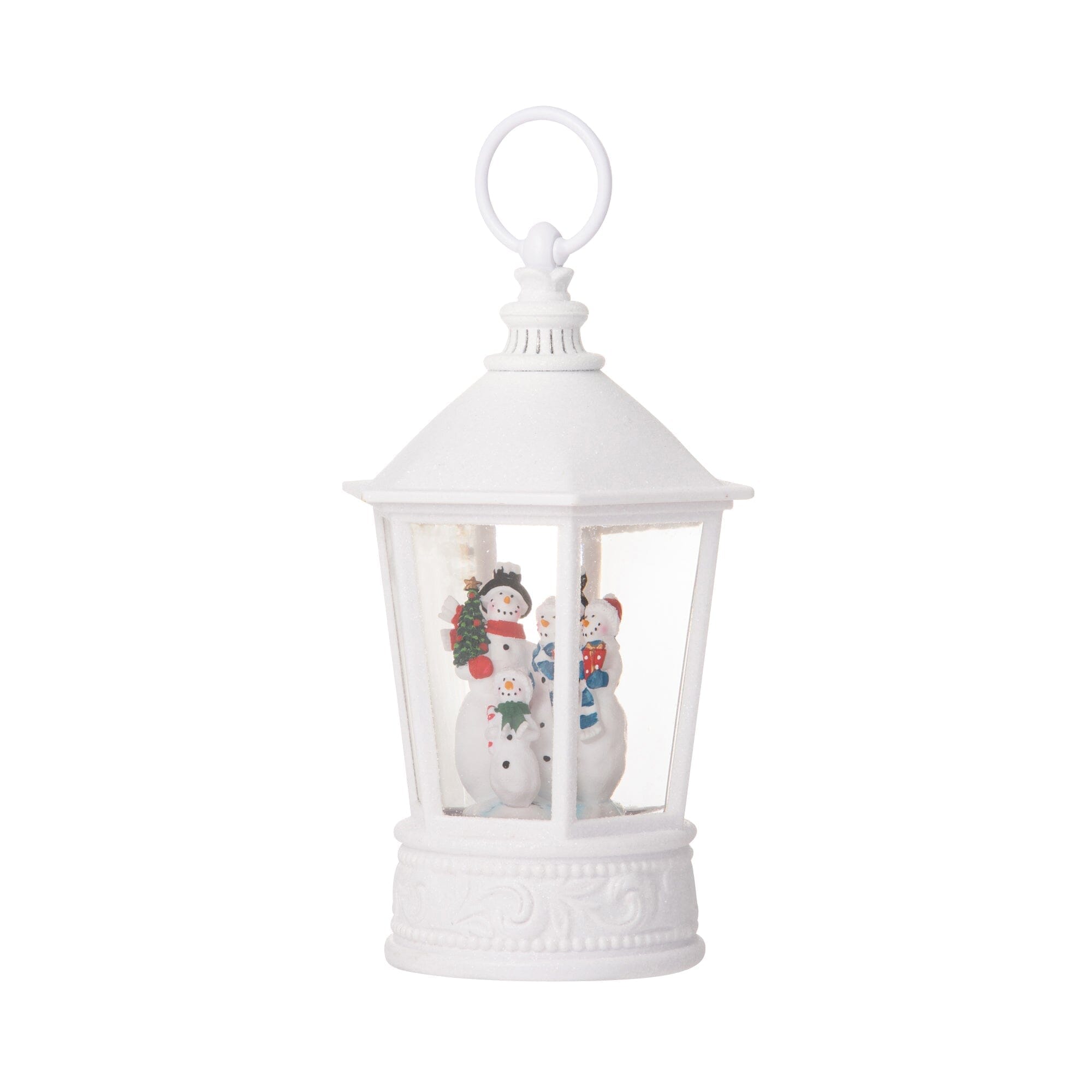 Snow Globe Square Lantern Snowman L