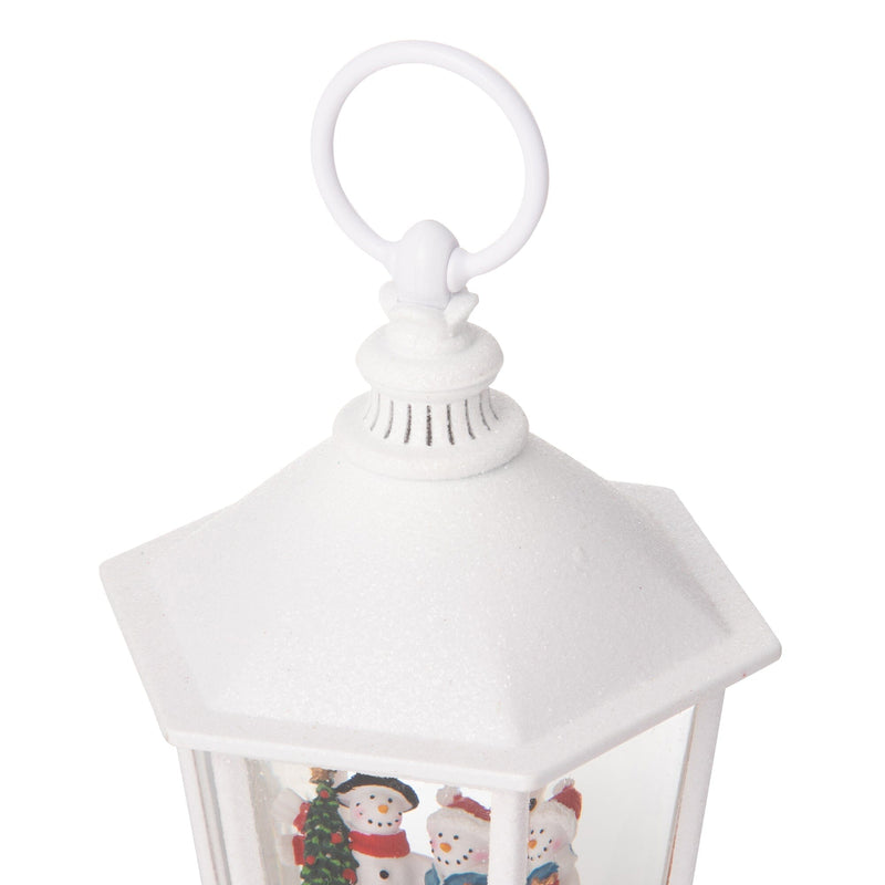 Snow Globe Square Lantern Snowman L