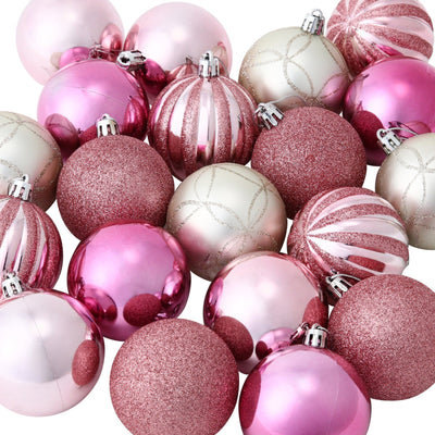 Set Ornaments 6cm 20 Pieces Pink