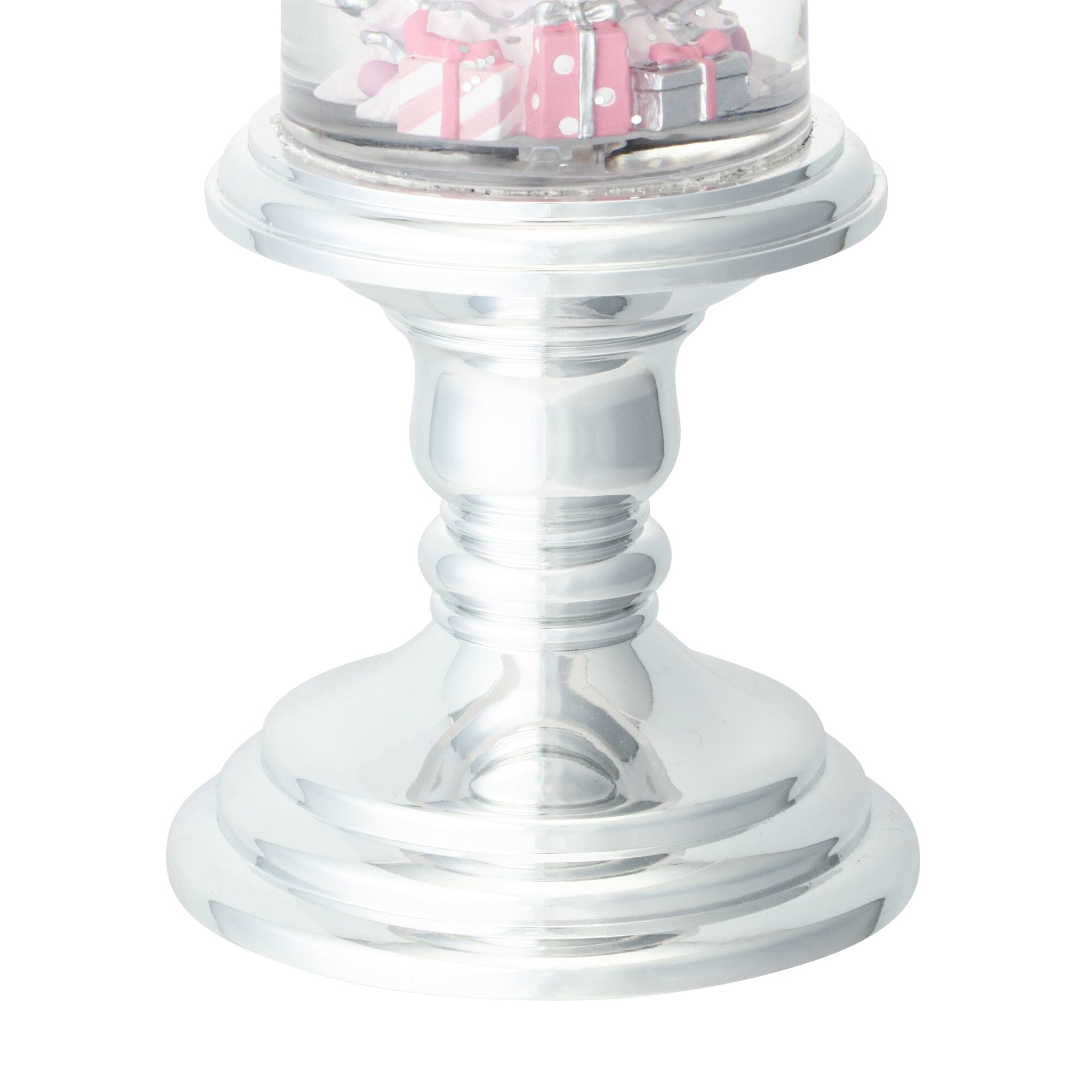 Snow Globe Candle Tree L Silver