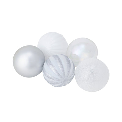 Set Ornaments 8cm 20 Pieces White