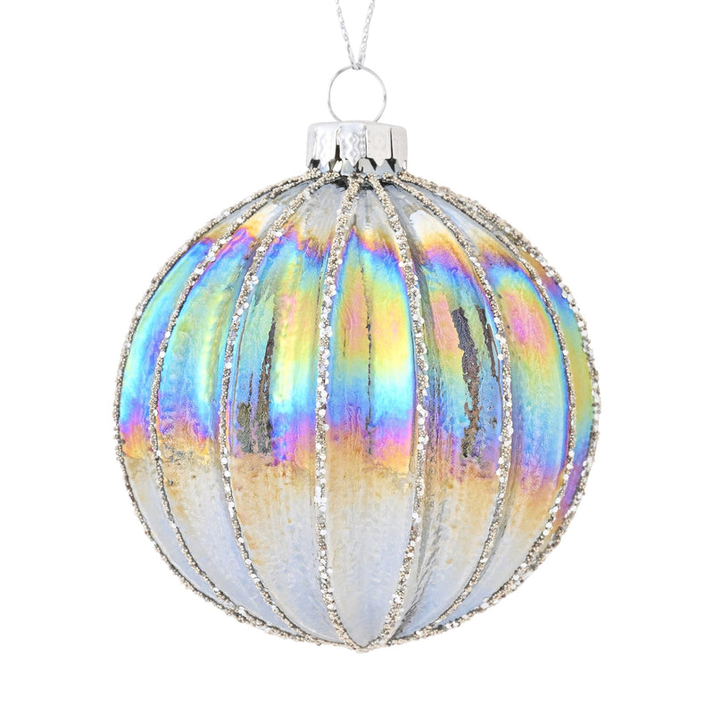 Glass Ornament Aurora Stripe