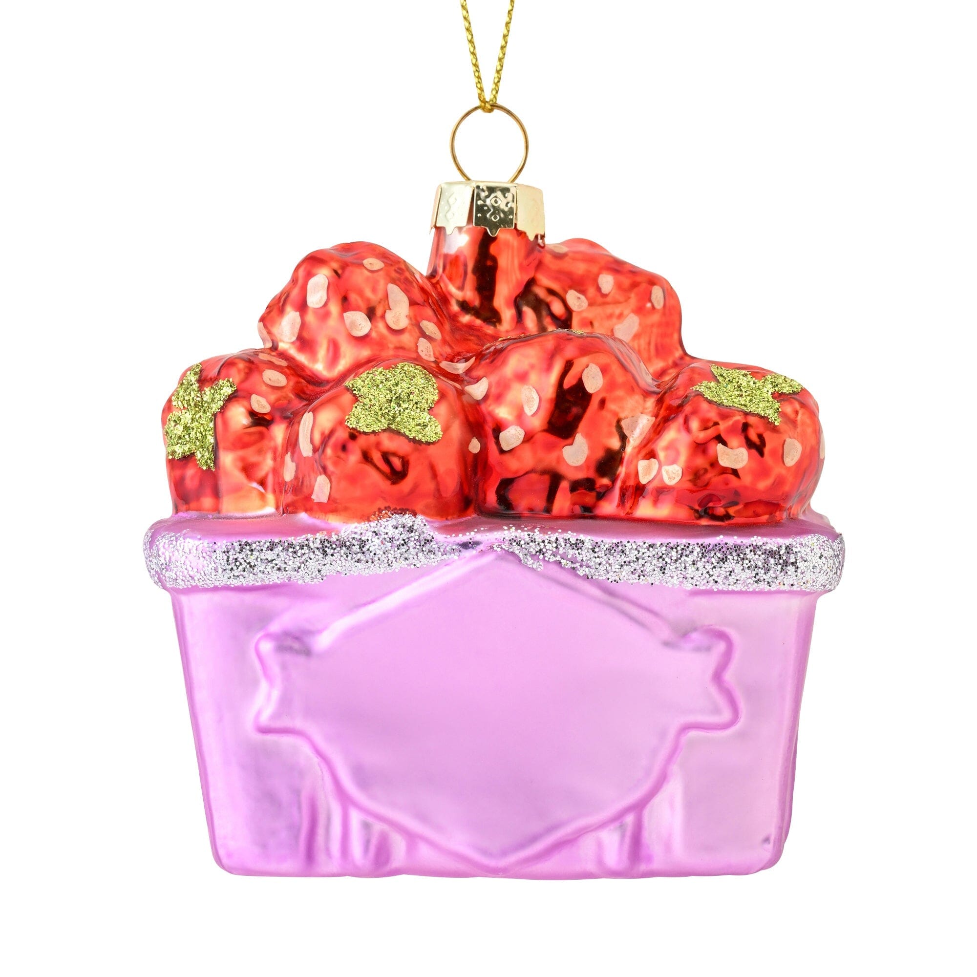 Glass Ornament Strawberry Picking