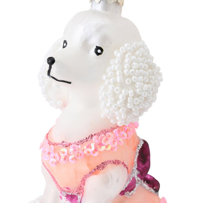 Glass Ornament Poodle