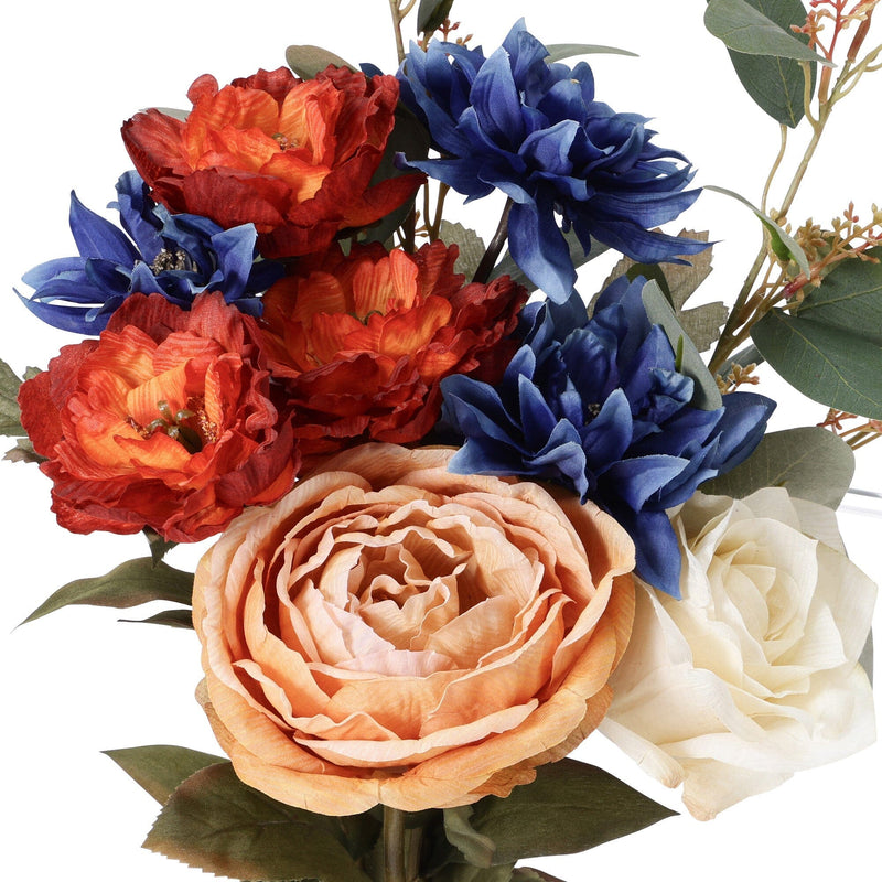 Bouquet Rose Dahlia Mix Red X Blue