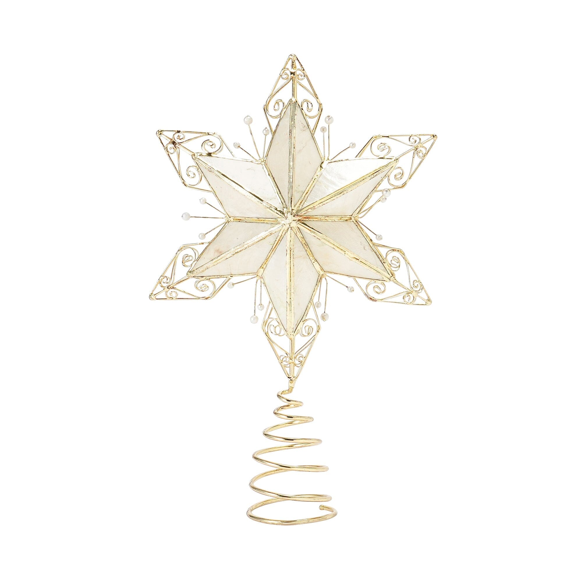 Treetop Capiz Star Pearl Medium Gold