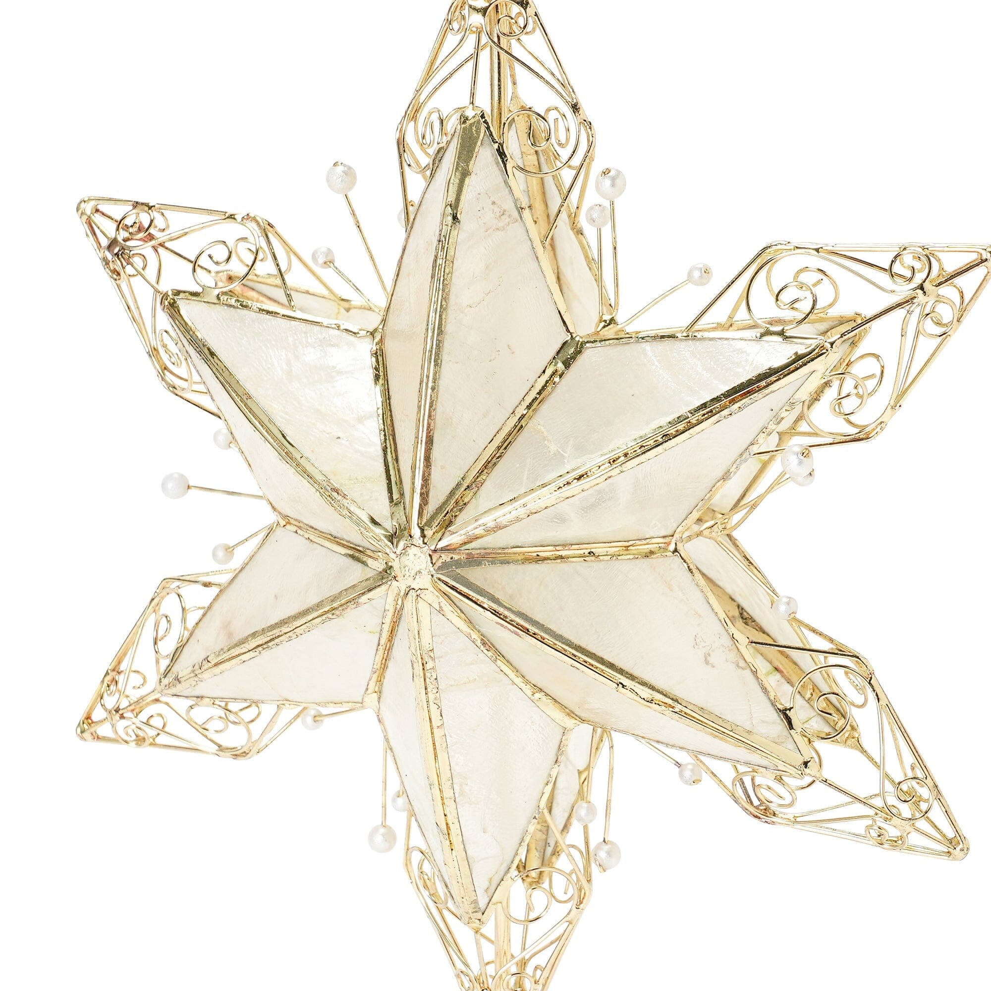 Treetop Capiz Star Pearl Medium Gold