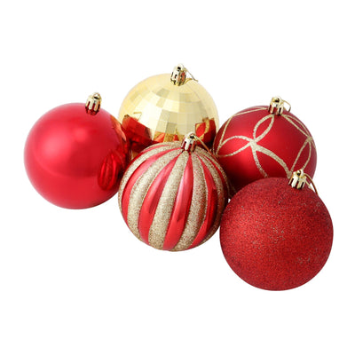 Set Ornaments 8cm 20 pcs Red