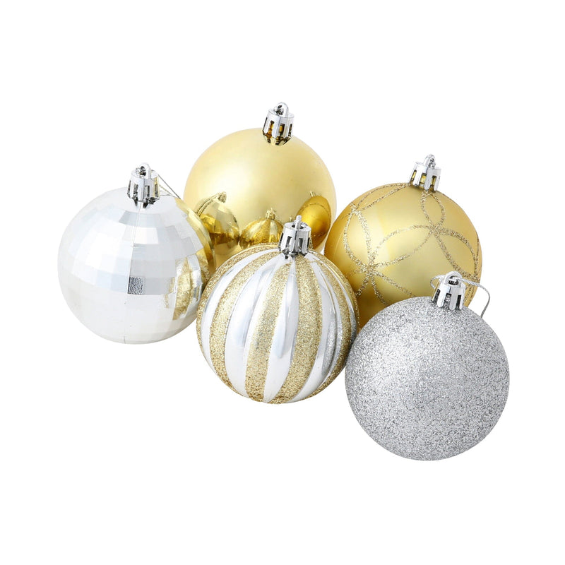 Set Ornaments 6cm 20 pcs Gold