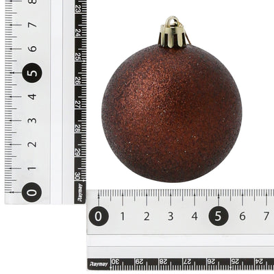 Set Ornaments 6cm 20 pcs Brown