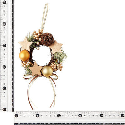 星星迷你花圈 XS 金色