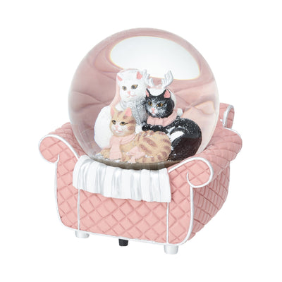 Snow Globe Cat Sofa Large Pink