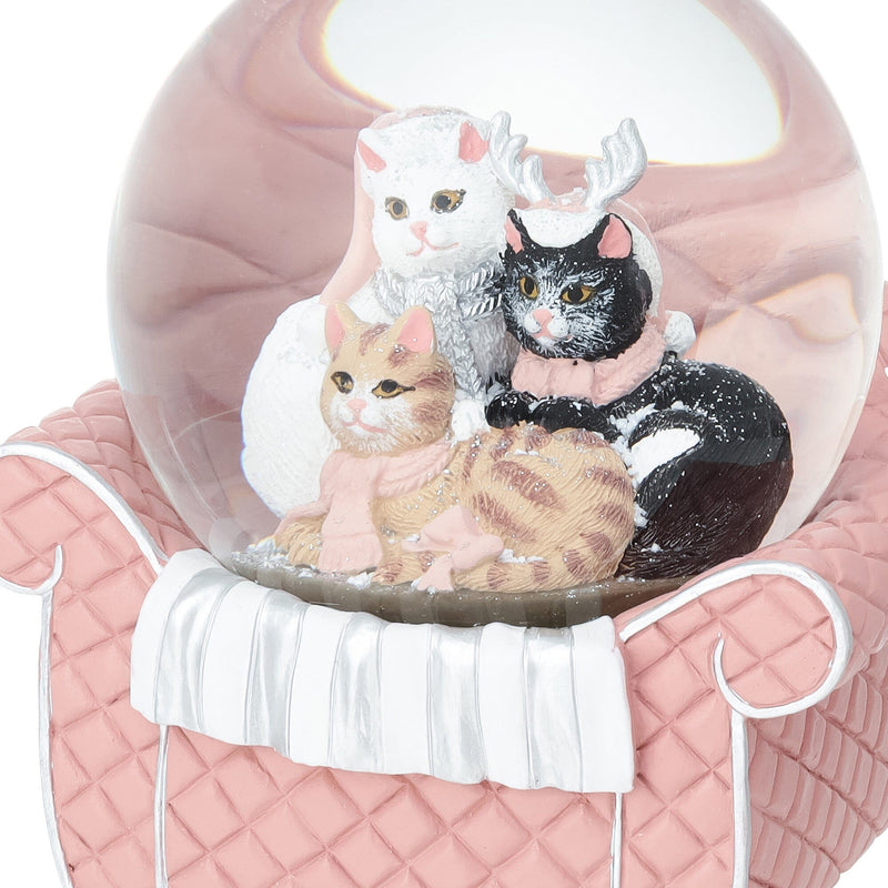 Snow Globe Cat Sofa Large Pink