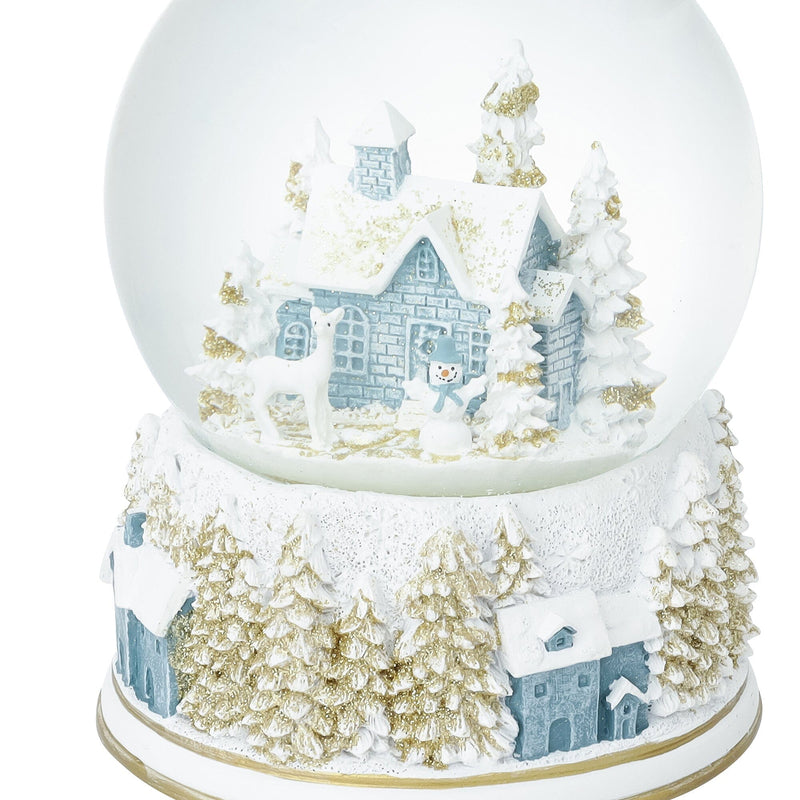 Snow Globe House Large Light Blue