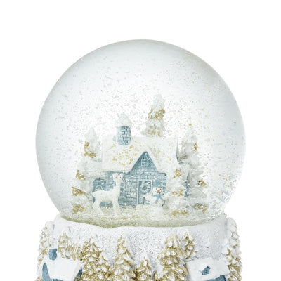 Snow Globe House Large Light Blue