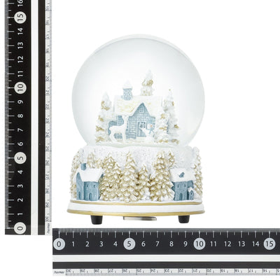 Snow Globe House Large Light Blue