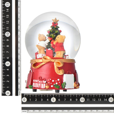 Snow Globe Bear Large Red