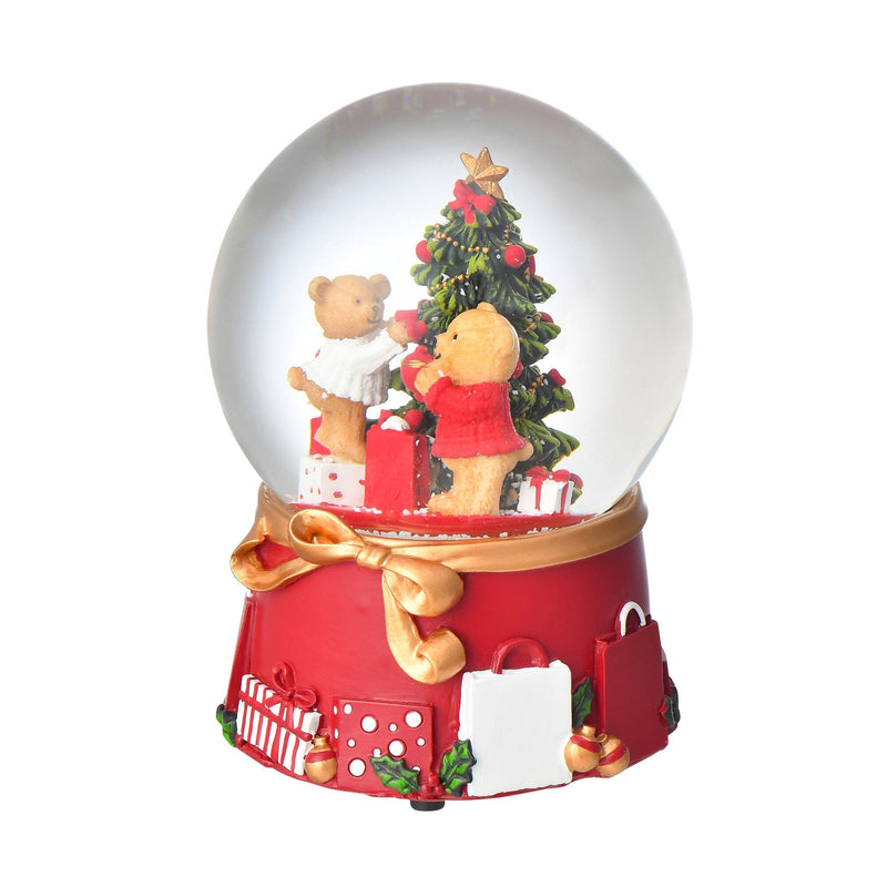Snow Globe Bear Large Red