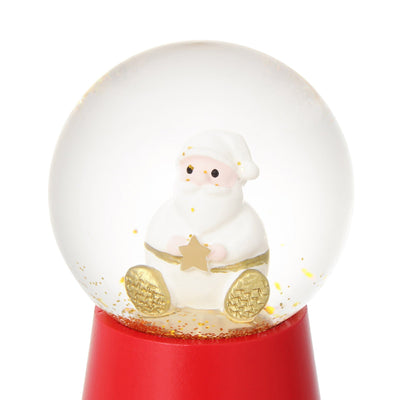 Led Snow Globe Santa Small Red