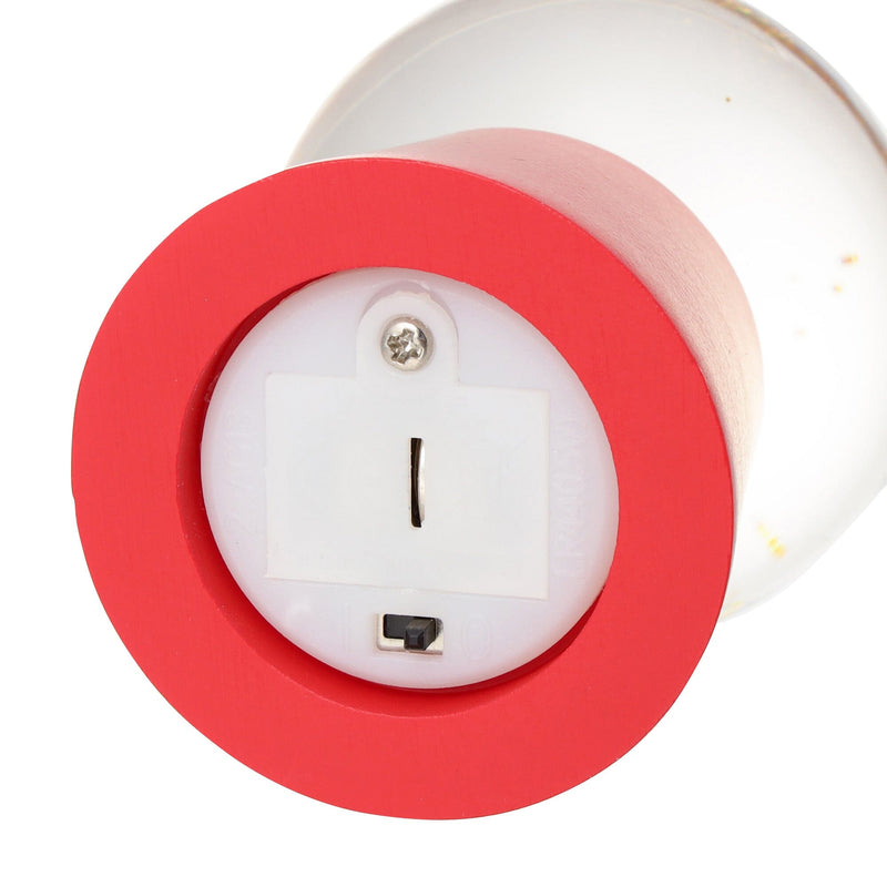 Led Snow Globe Santa Small Red