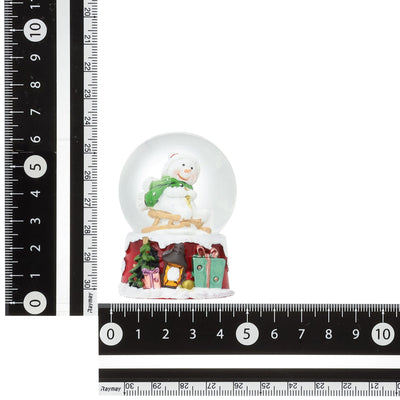 Snow Globe Snowman Small Red