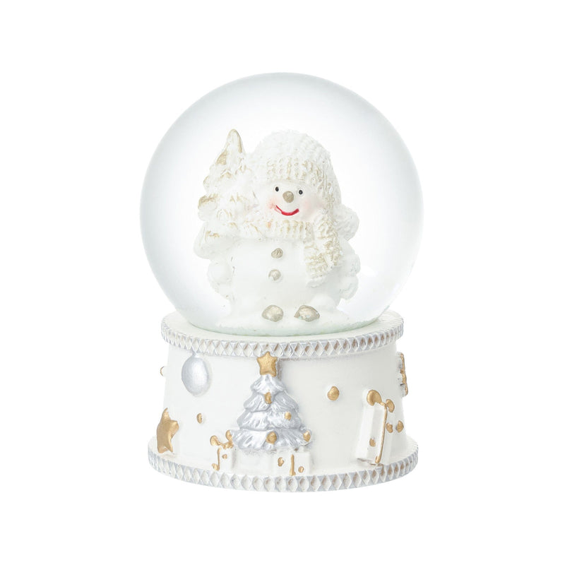 Snow Globe Snowman Small White
