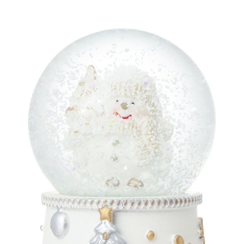 Snow Globe Snowman Small White