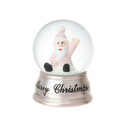 Snow Globe Santa XS Pink