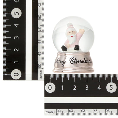 Snow Globe Santa XS Pink