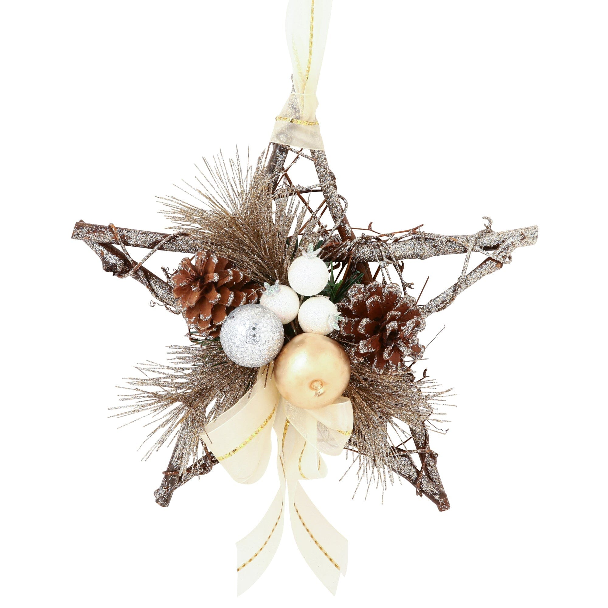 Wreath Star Medium White