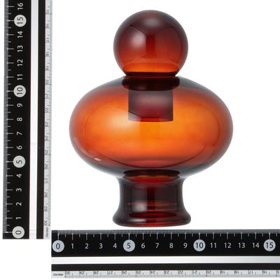 帶蓋香水款花瓶 小號 啡色