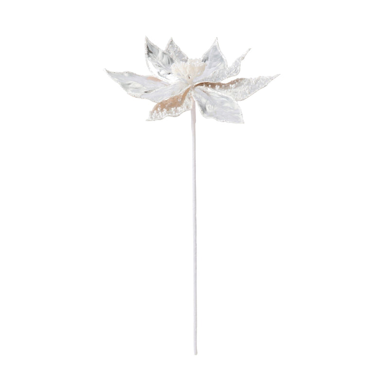 Art Plant Pearl Poinsettia Silver