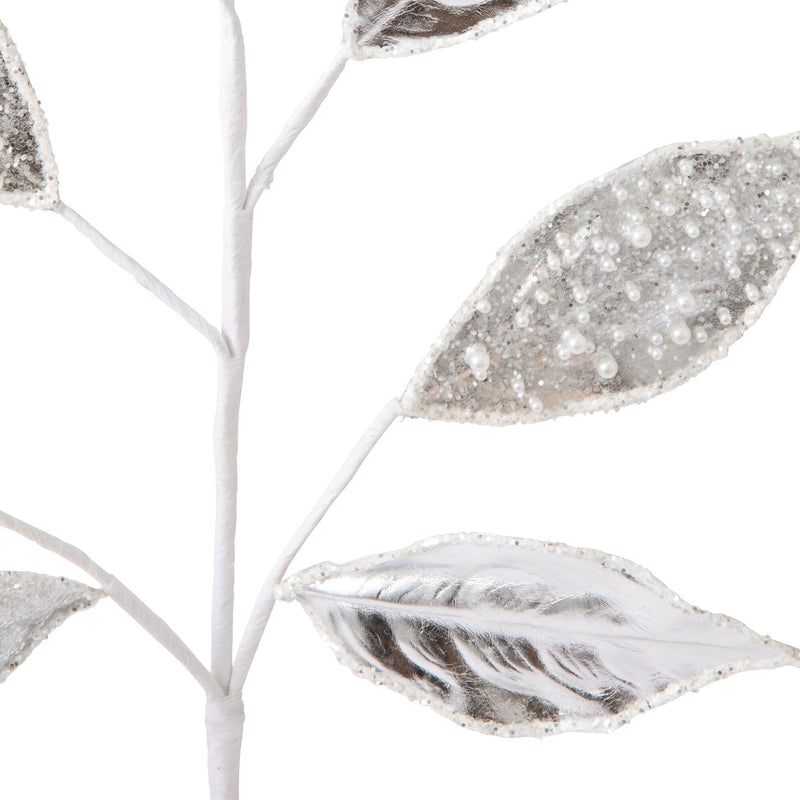 Art Plant Pearl Leaf Silver