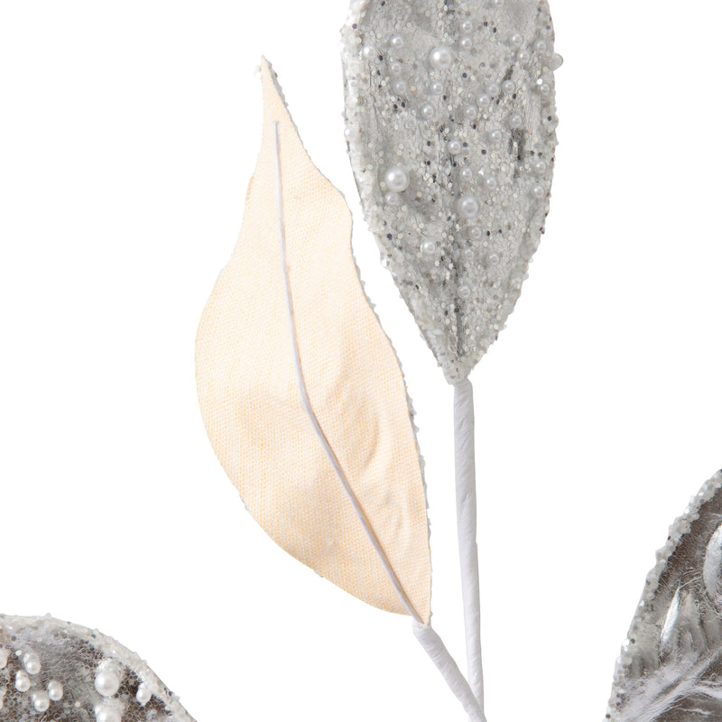 Art Plant Pearl Leaf Silver