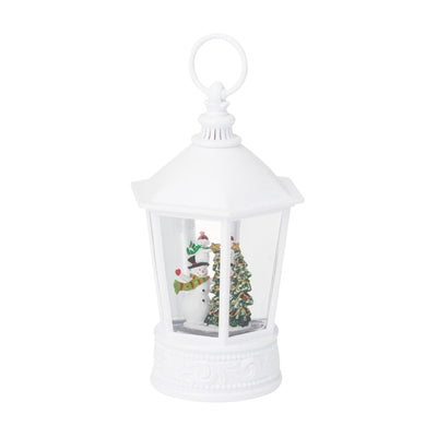 Snow Globe Square Lantern Snowman Large